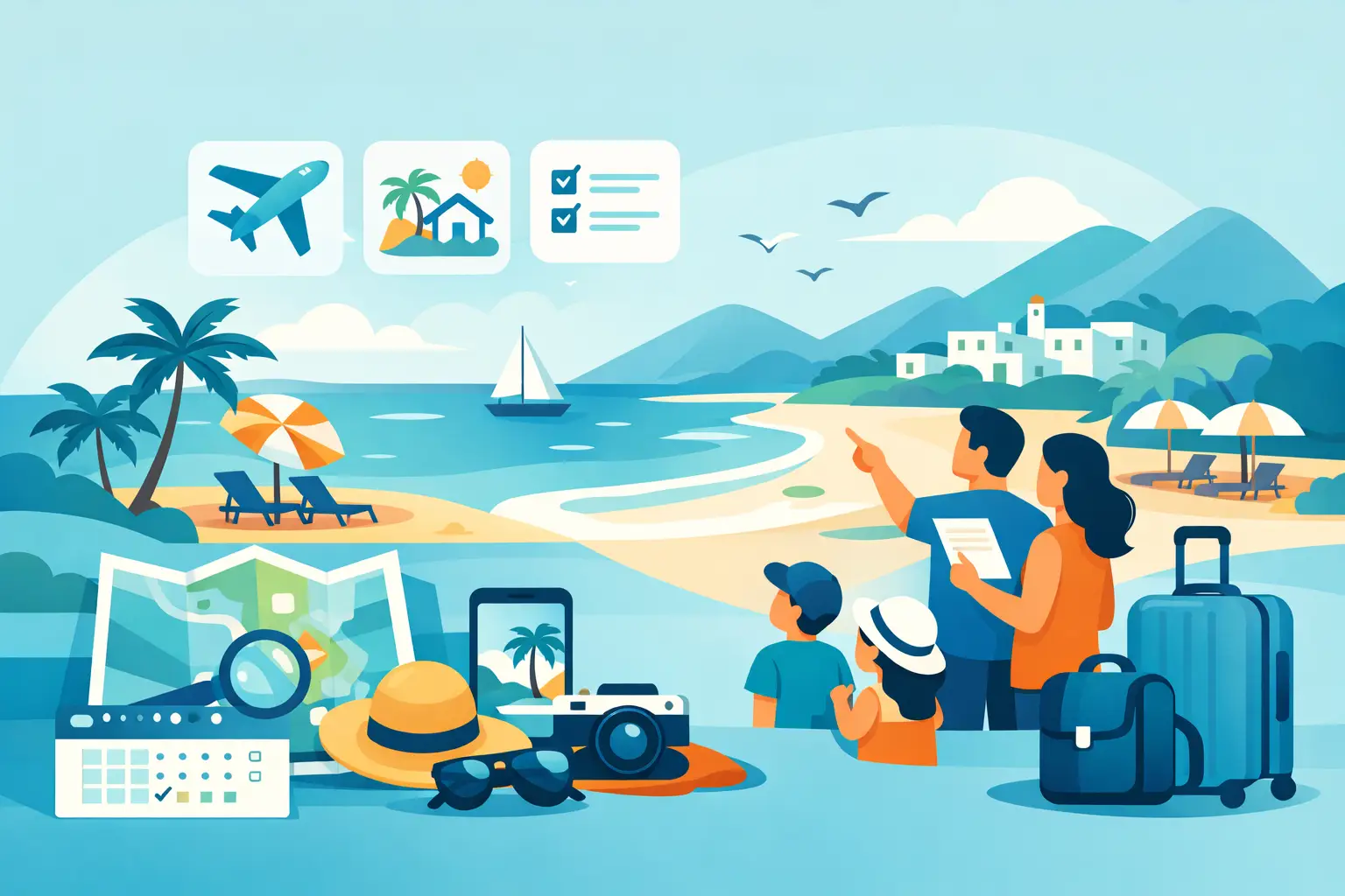Cómo organizar vacaciones familiares en la costa