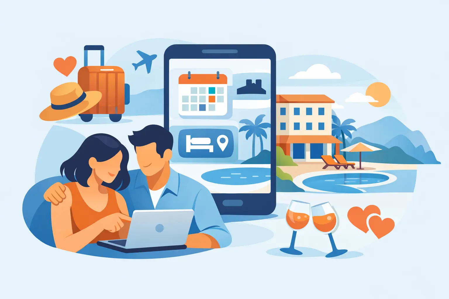 Cómo reservar hotel para un viaje en pareja