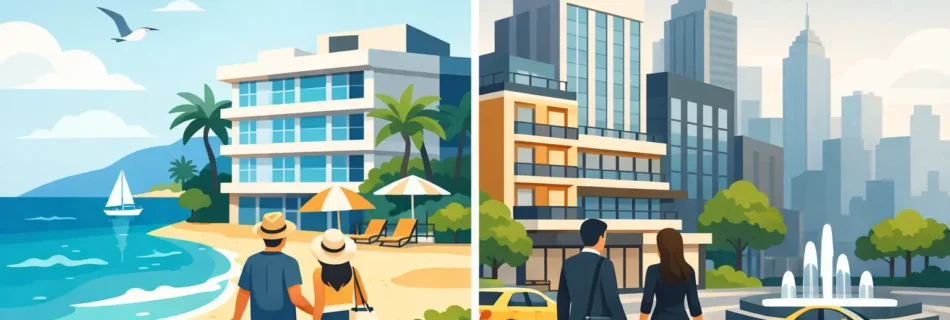 Hotel frente al mar o centro, ¿qué elegir?