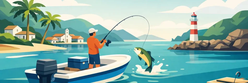 Guía de pesca en bahía en Barra de Navidad
