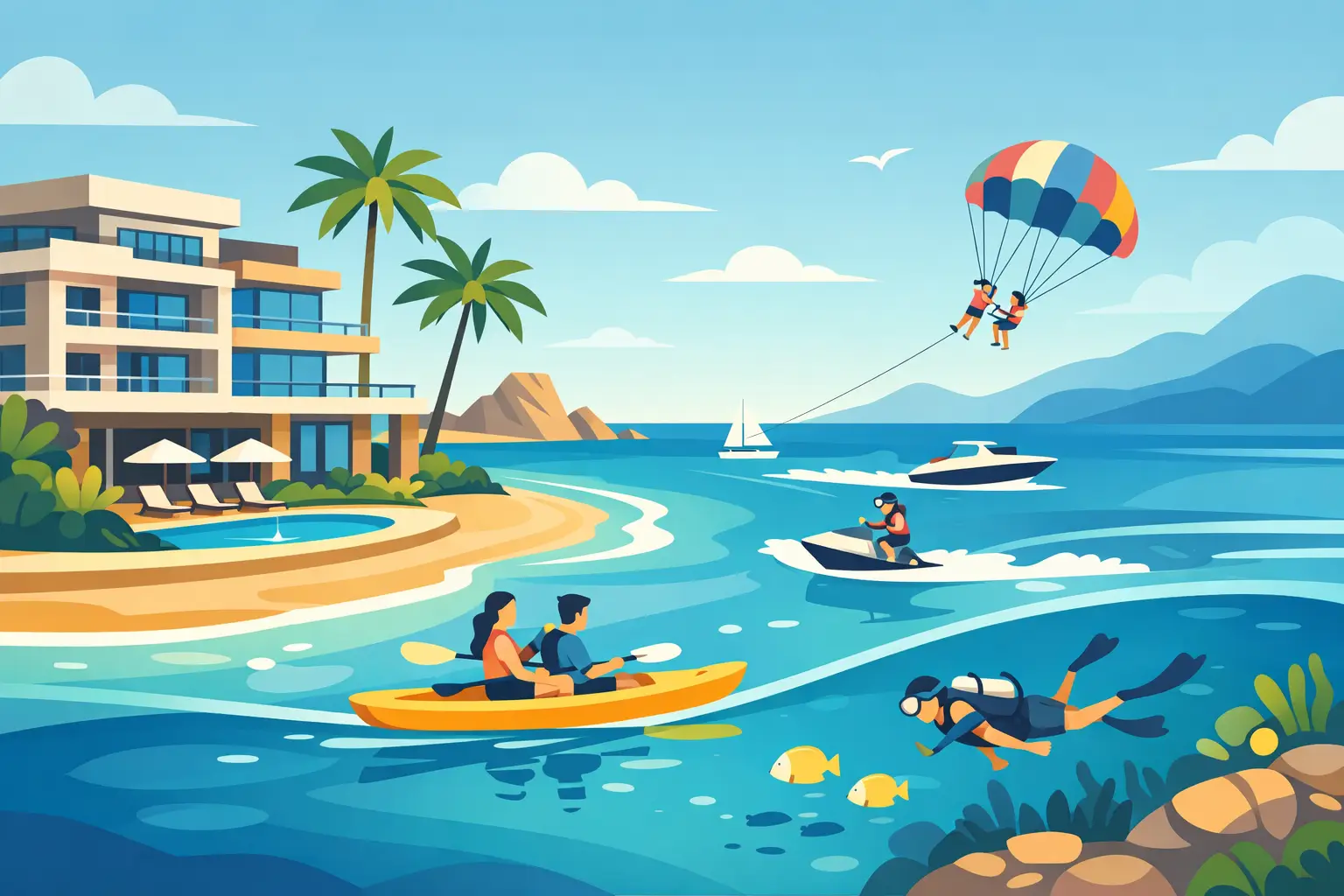 Hotel cerca de actividades acuáticas en Barra