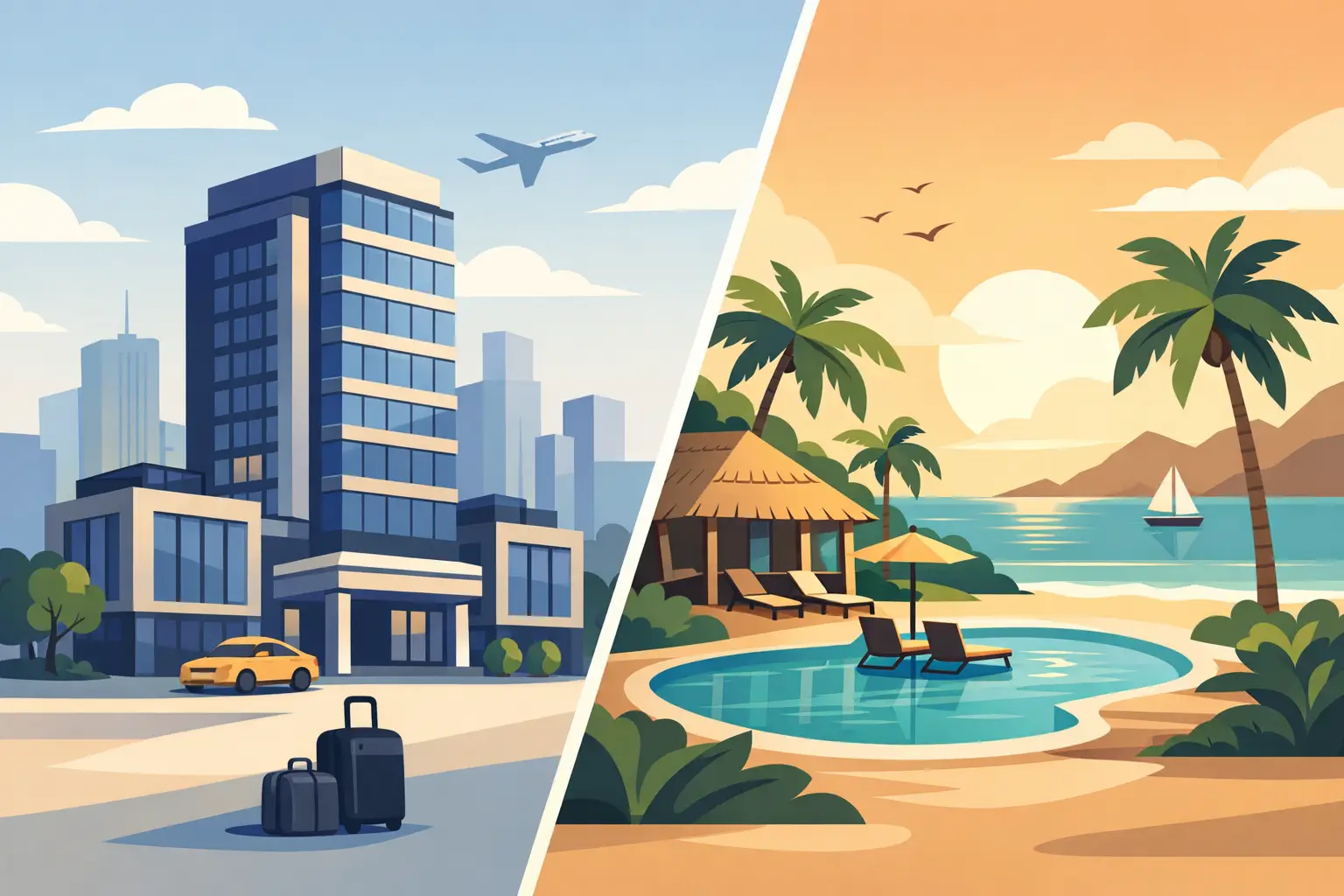Hotel versus resort: ¿cuál te conviene más?