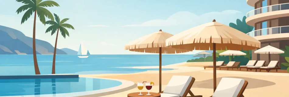 Playa privada en hotel: calma junto al mar