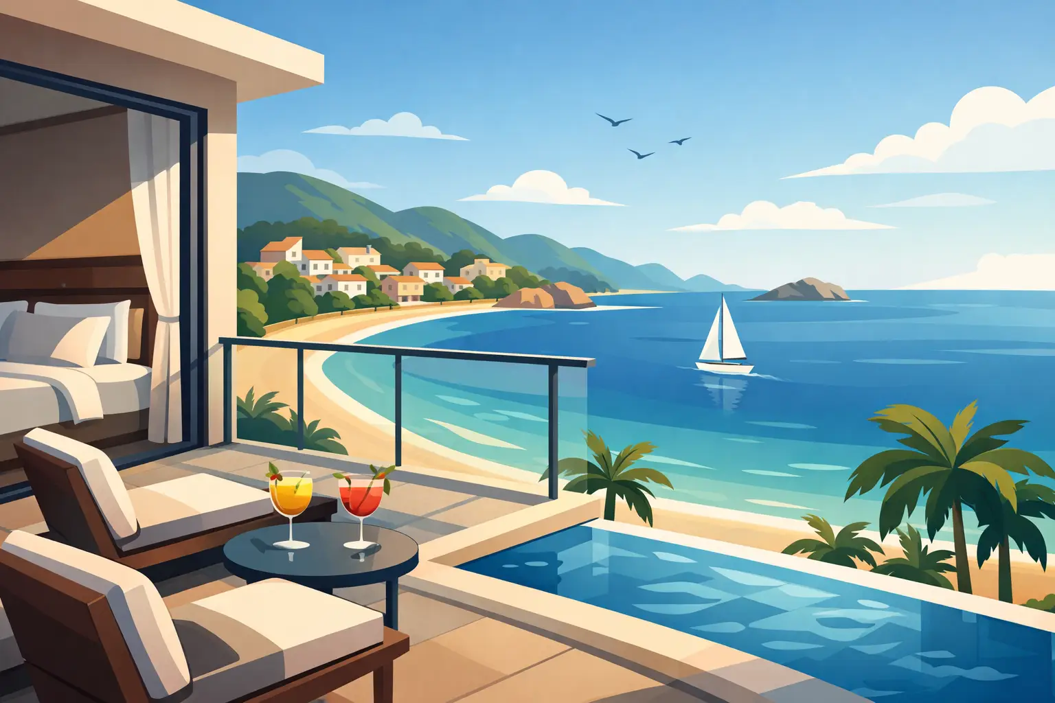 Reseña de suites con balcón al mar en Barra de Navidad