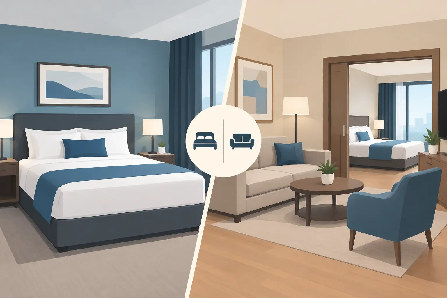 Suite versus habitación: ¿cuál te conviene?
