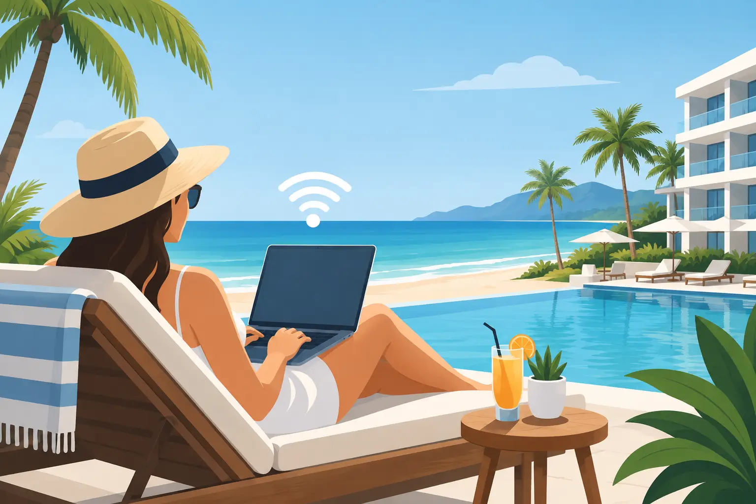 Hotel con wifi gratis en la playa para descansar